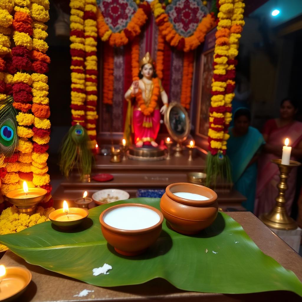 Janmashtami offering of butter and chaas